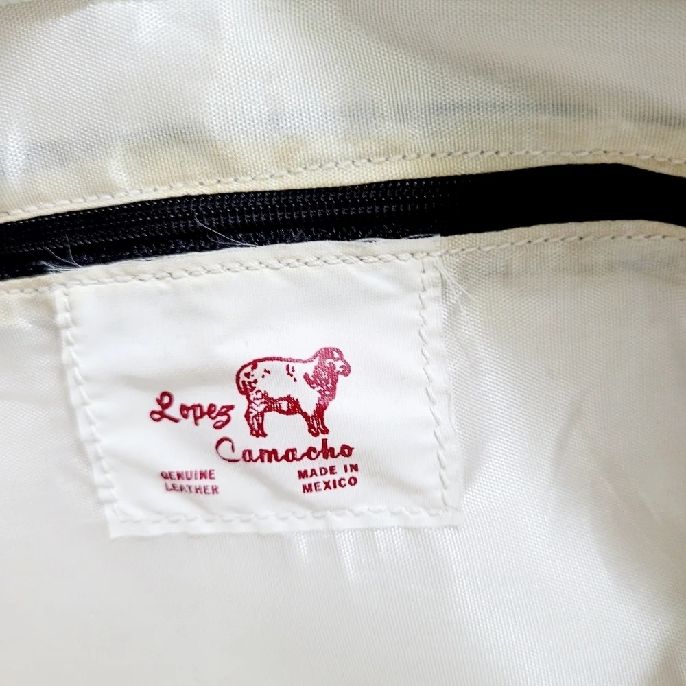 Vintage Lopez Camacho White Leather with Snakeskin Accent